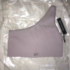 BRAND NEW set active one shoulder bra top